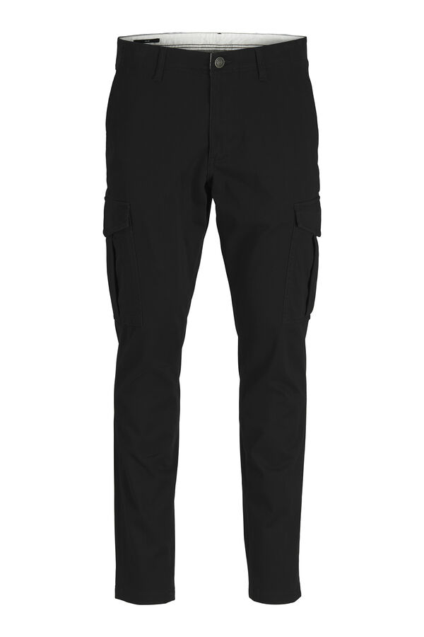 Springfield Pantalón cargo slim fit negro