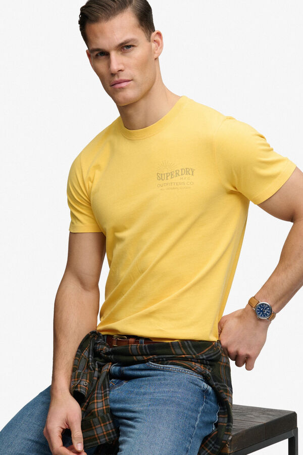 Superdry T-shirt de manga curta com estampado de montanhas estampado