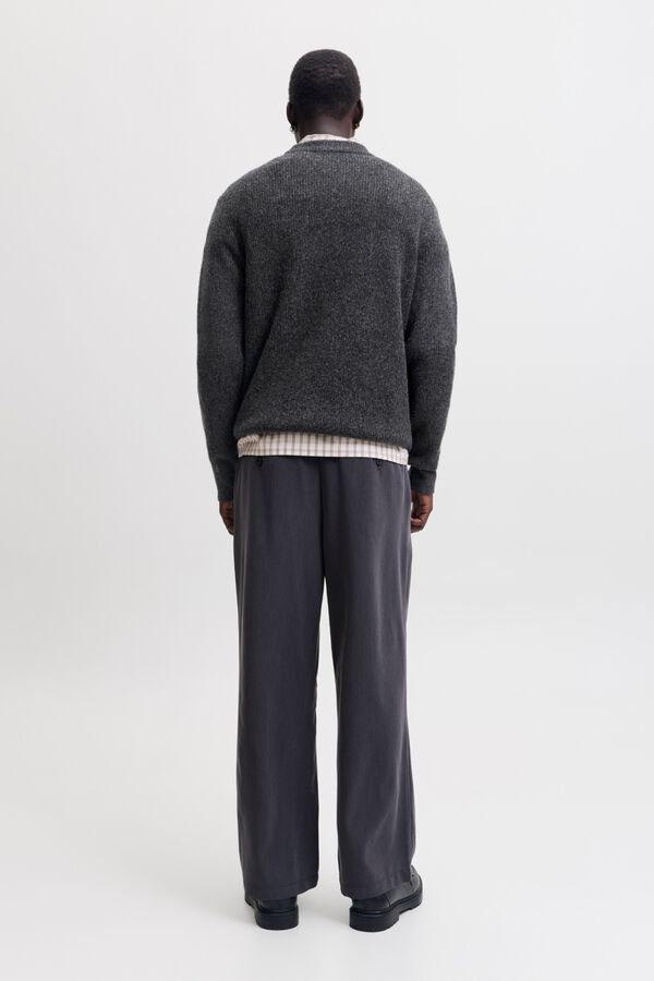 Jack & Jones Camisola relaxed gola redonda preto