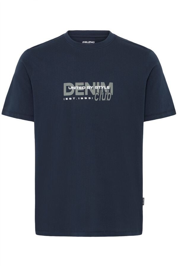 Blend PLUS Camiseta de algod&oacute;n manga corta azul