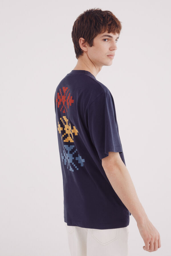 Springfield T-shirt estampagem étnico azul