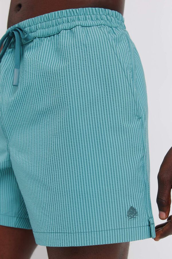 Springfield Fato de banho seersucker &agrave;s riscas azul