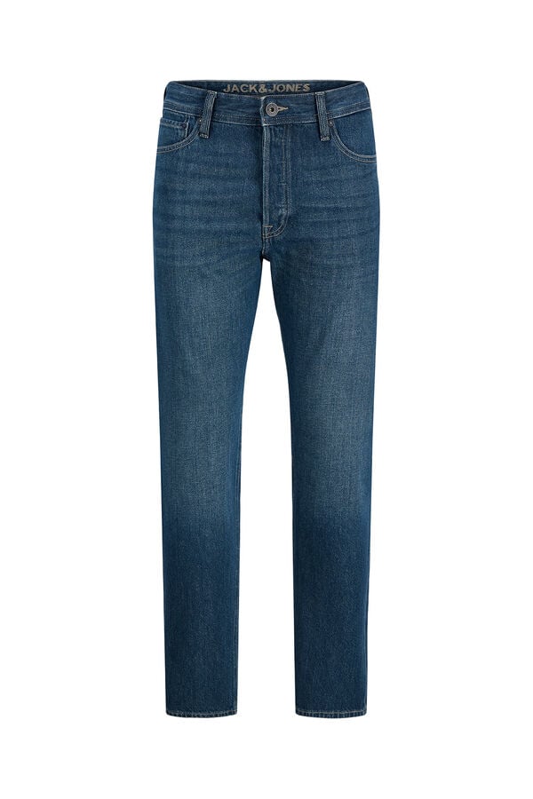 Jack & Jones Jeans relaxed cintura alta em algod&atilde;o azul