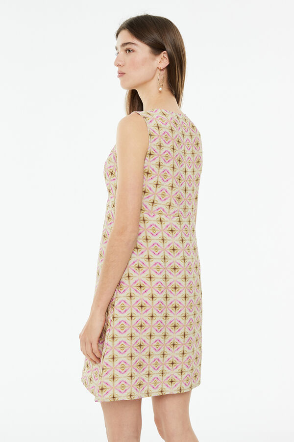 System Action Vestido curto com estampado geométrica estampado