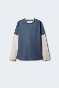 Springfield Kids Camiseta manga comprida masculina de manga dupla