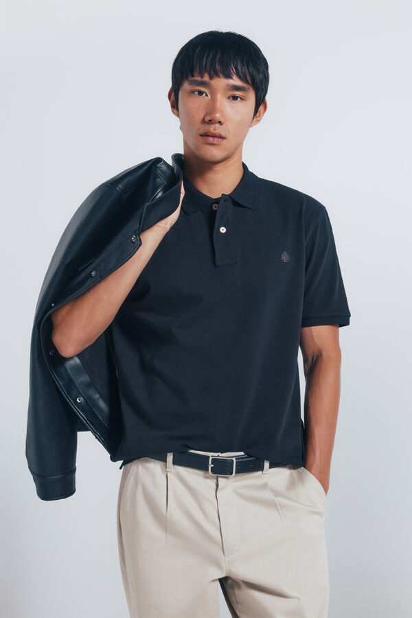Springfield Polo piqué básico regular fit preto