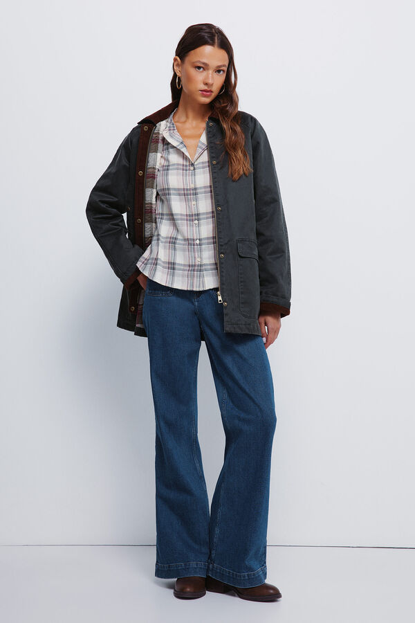 Springfield Blusa xadrez cru