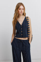 Springfield T-shirt al&ccedil;as com bot&otilde;es azul