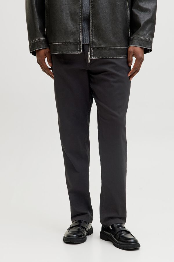 Jack & Jones PLUS Cal&ccedil;as chino slim preto