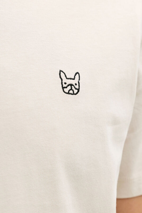 Jack & Jones T-shirt slim fit em algod&atilde;o com logo &iacute;cone cinzento