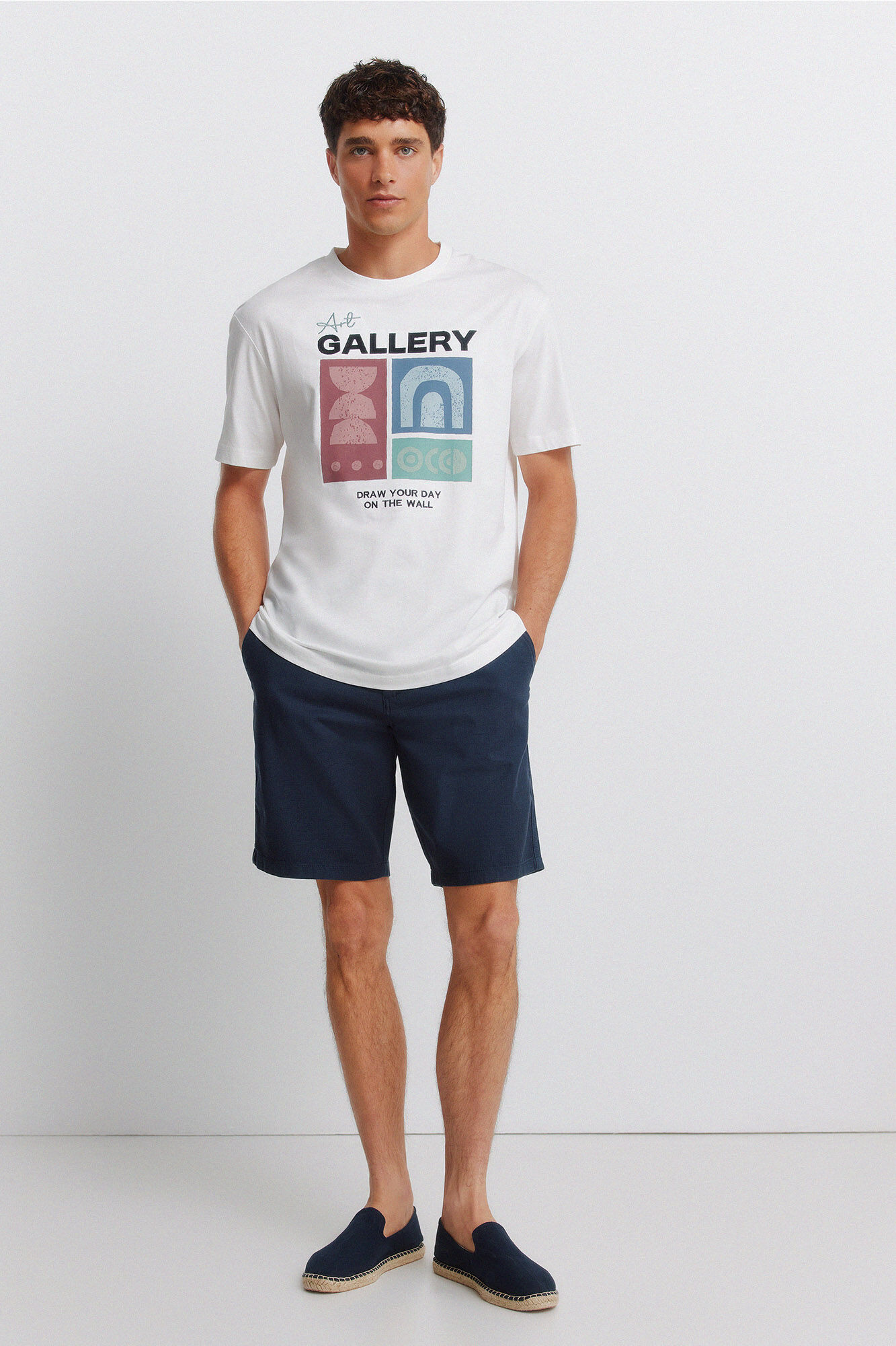 Springfield Bermudas em algod&atilde;o comfort fit