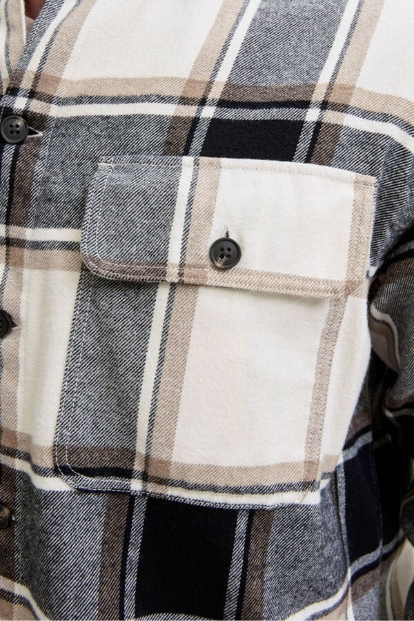 Jack & Jones Sobrecamisa xadrez cinzento