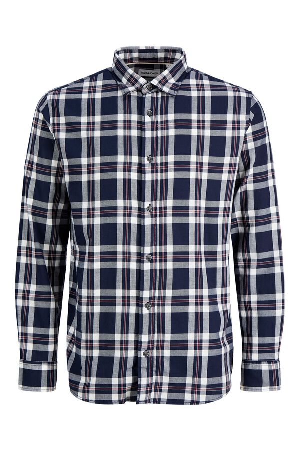 Jack & Jones Camisa regular aos quadrados azul
