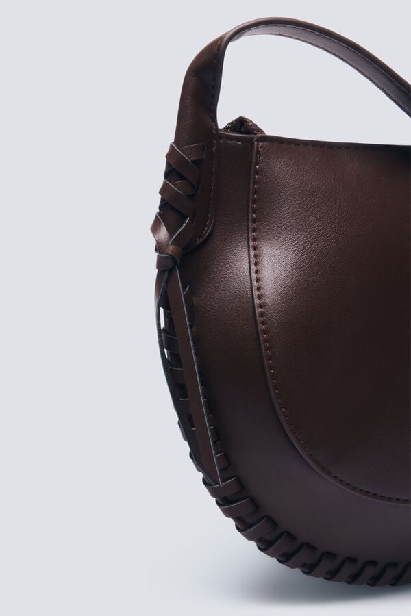 Springfield Mala de ombro com costura castanho