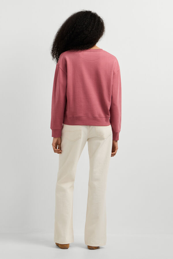 Pepe Jeans Sweatshirt gola redonda logo rosa