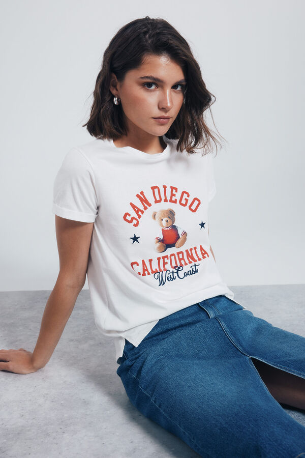 Springfield camiseta gráfica americana vison