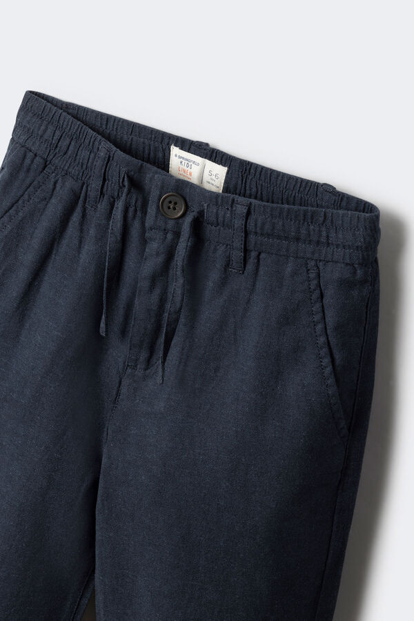 Springfield Kids Calças chino linho rapaz azul