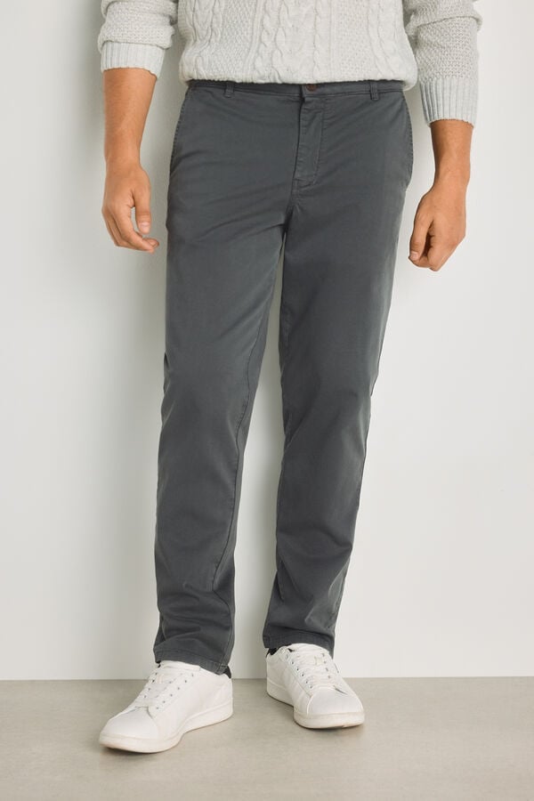 Jack & Jones Cal&ccedil;as chino regular cinzento