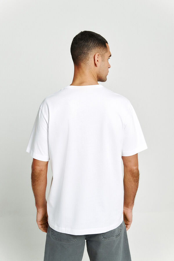 Jack & Jones T-shirt manga curta em algod&atilde;o branco
