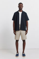 Springfield Bermudas de algod&atilde;o relaxed fit bege