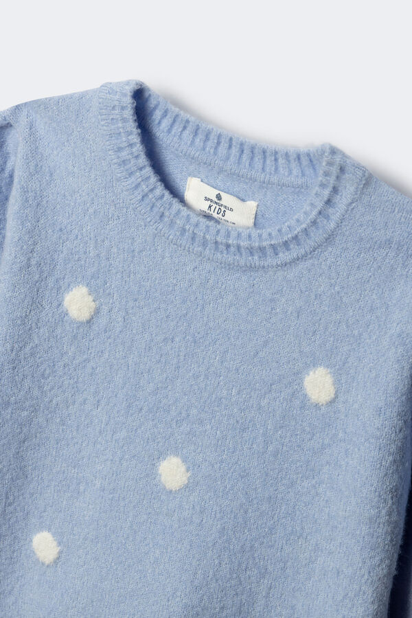 Springfield Kids Camisola de bolinhas para menina azul