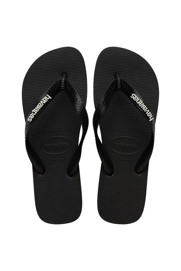 Havaianas Chinelos de dedo rasos de borracha preto