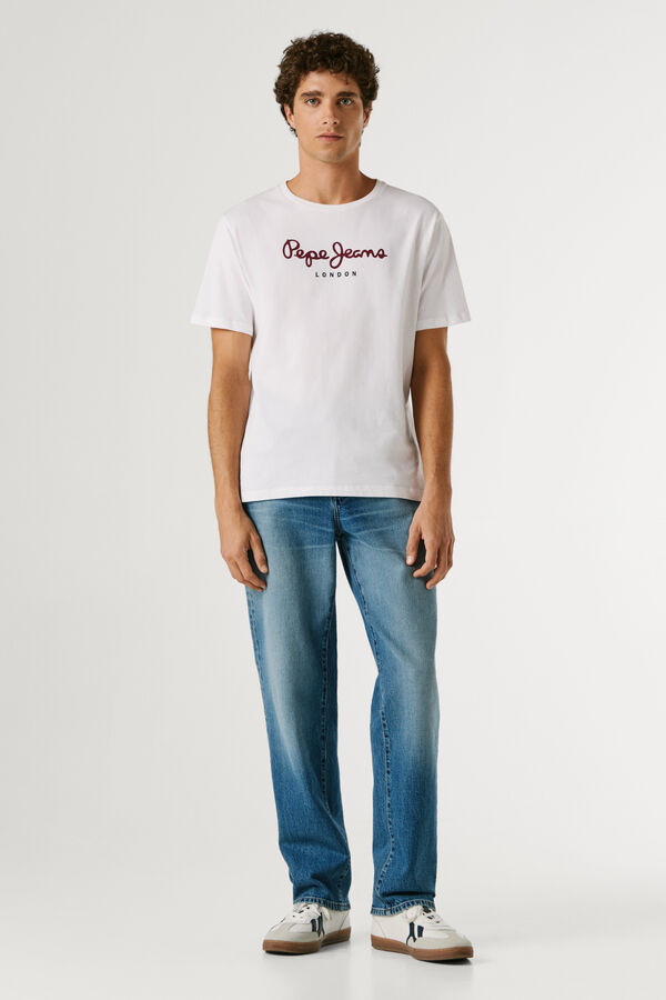 Pepe Jeans T-shirt de manga curta com logo branco