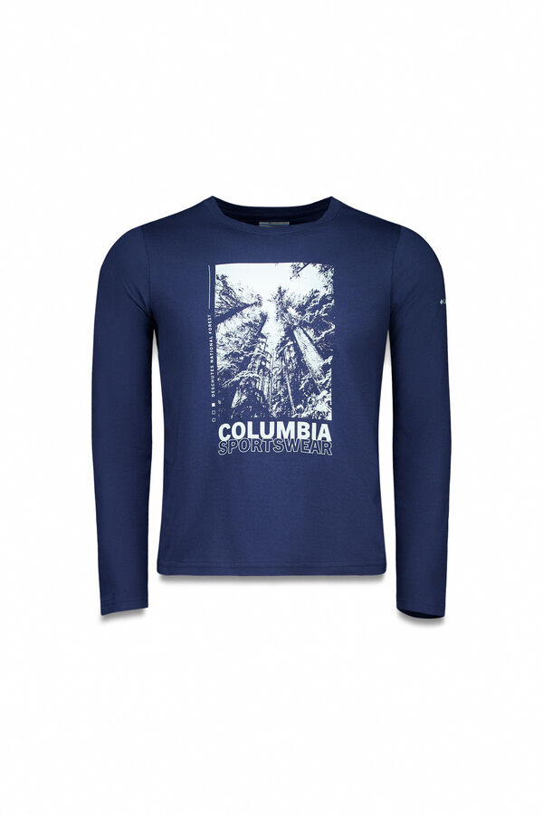 Columbia Camiseta Columbia Feminina Rolling Bend™ estampado manga comprida azul
