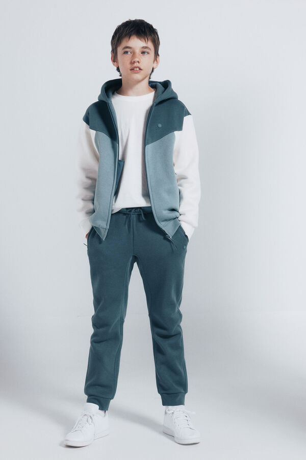 Springfield Kids Sweatshirt com capuz para menino azul