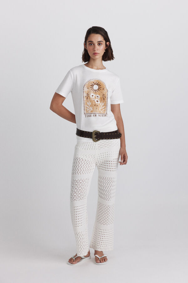 Springfield T-shirt com desenho em algod&atilde;o branco