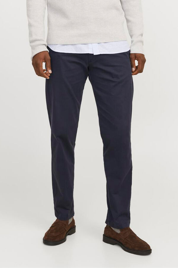 Jack & Jones Pantal&oacute;n chino de corte relajado azul