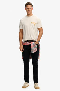 Superdry T-shirt de manga curta com estampado japon&ecirc;s nas costas