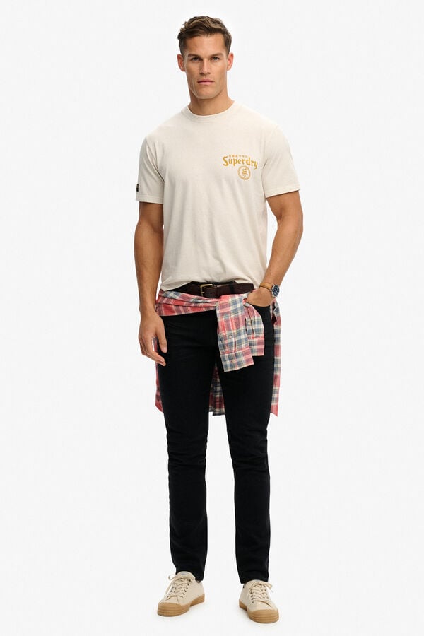 Superdry Short-sleeved Japanese back print T-shirt grey