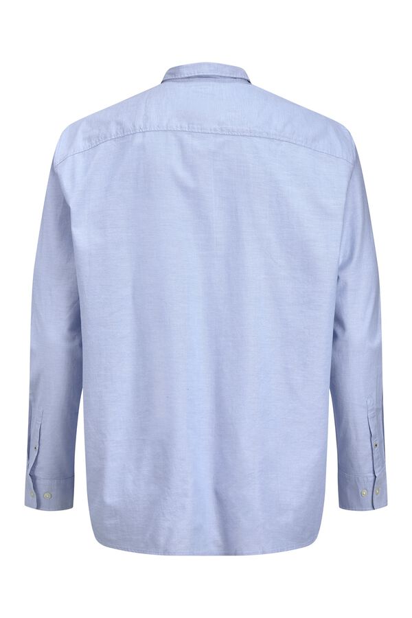 Jack & Jones PLUS Camisa Oxford de manga comprida azul