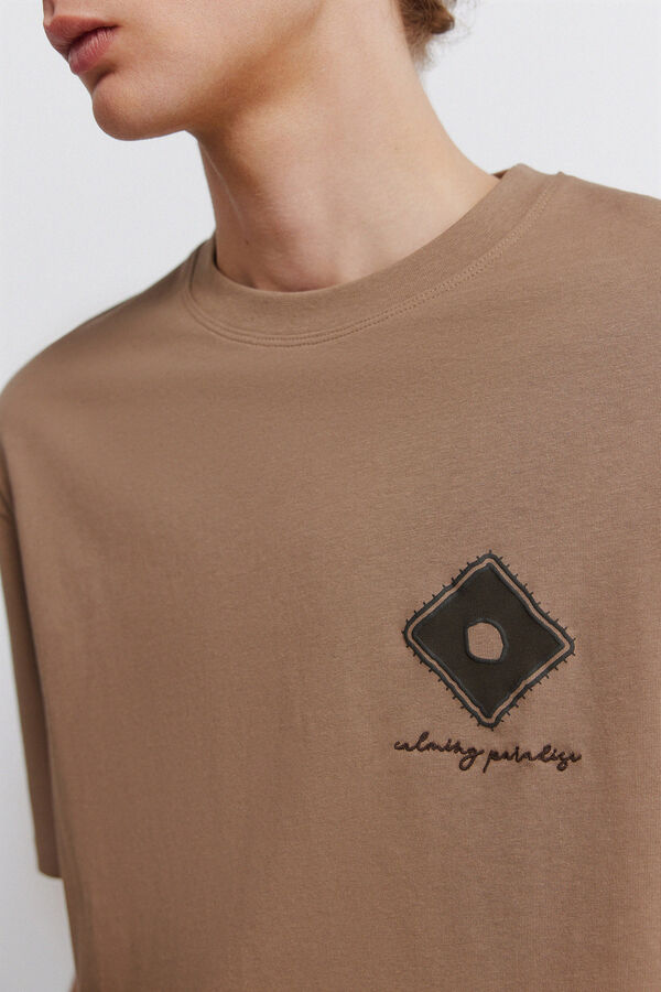 Springfield T-shirt com remendos cru