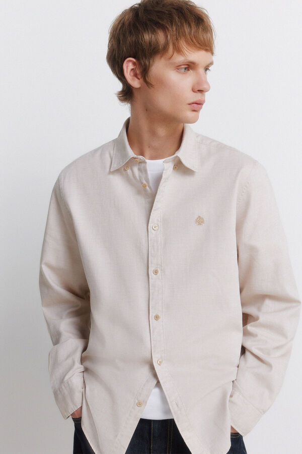 Springfield Camisa estruturada castanho