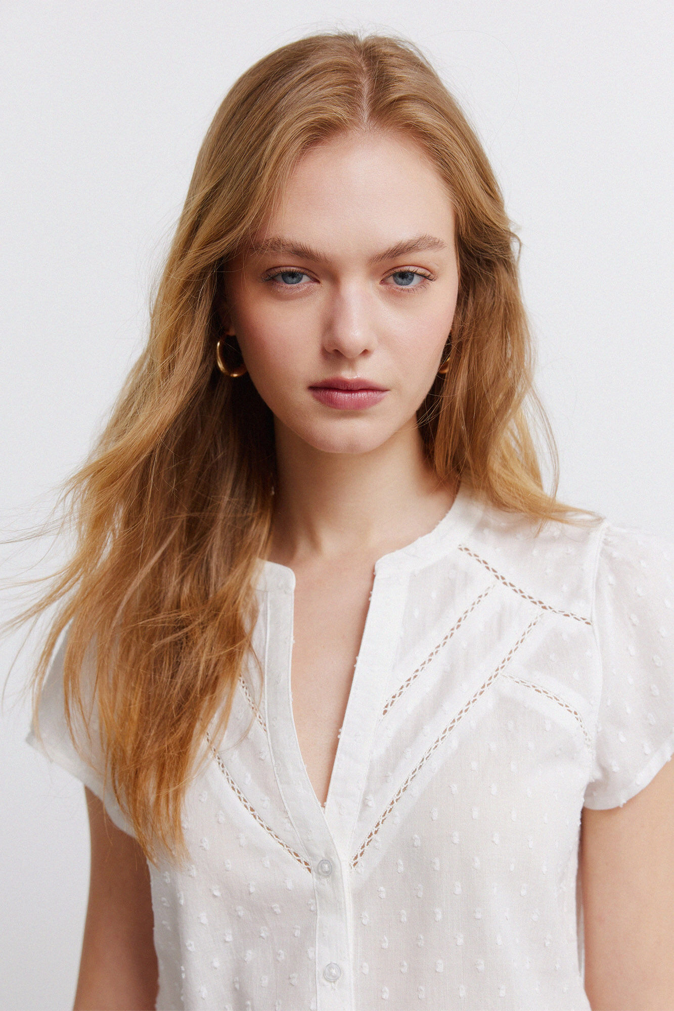 Springfield Blusa em algod&atilde;o lace