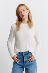 Springfield T-shirt de chenille gola fantasia bege