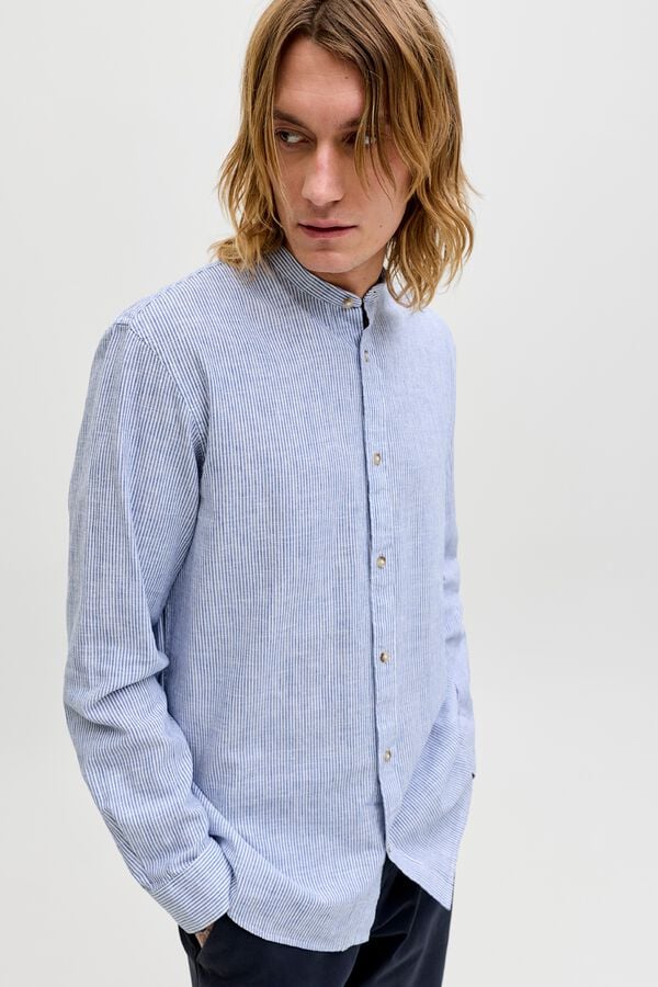 Jack & Jones Camisa regular fit cuello mao azul