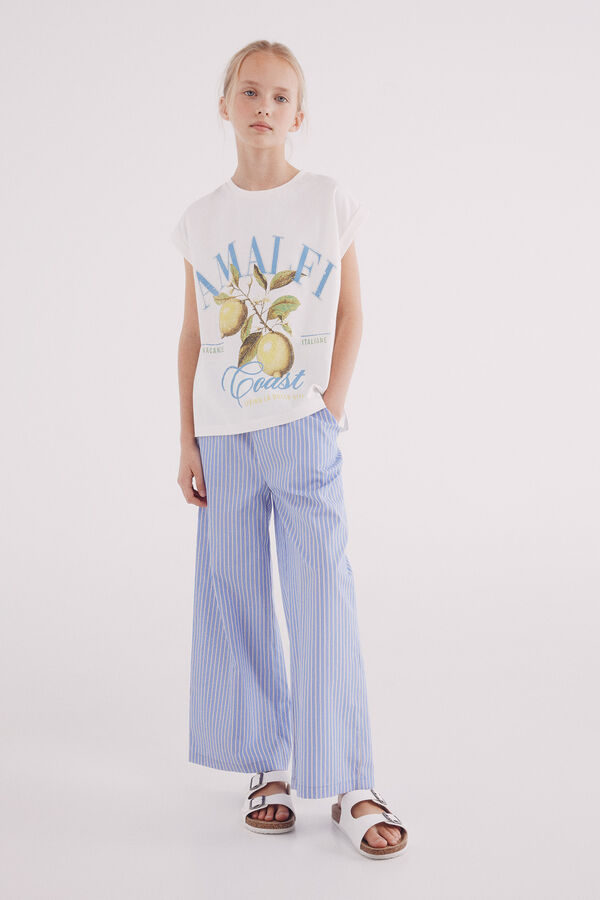 Springfield Kids Camiseta feminina Amalfi branco