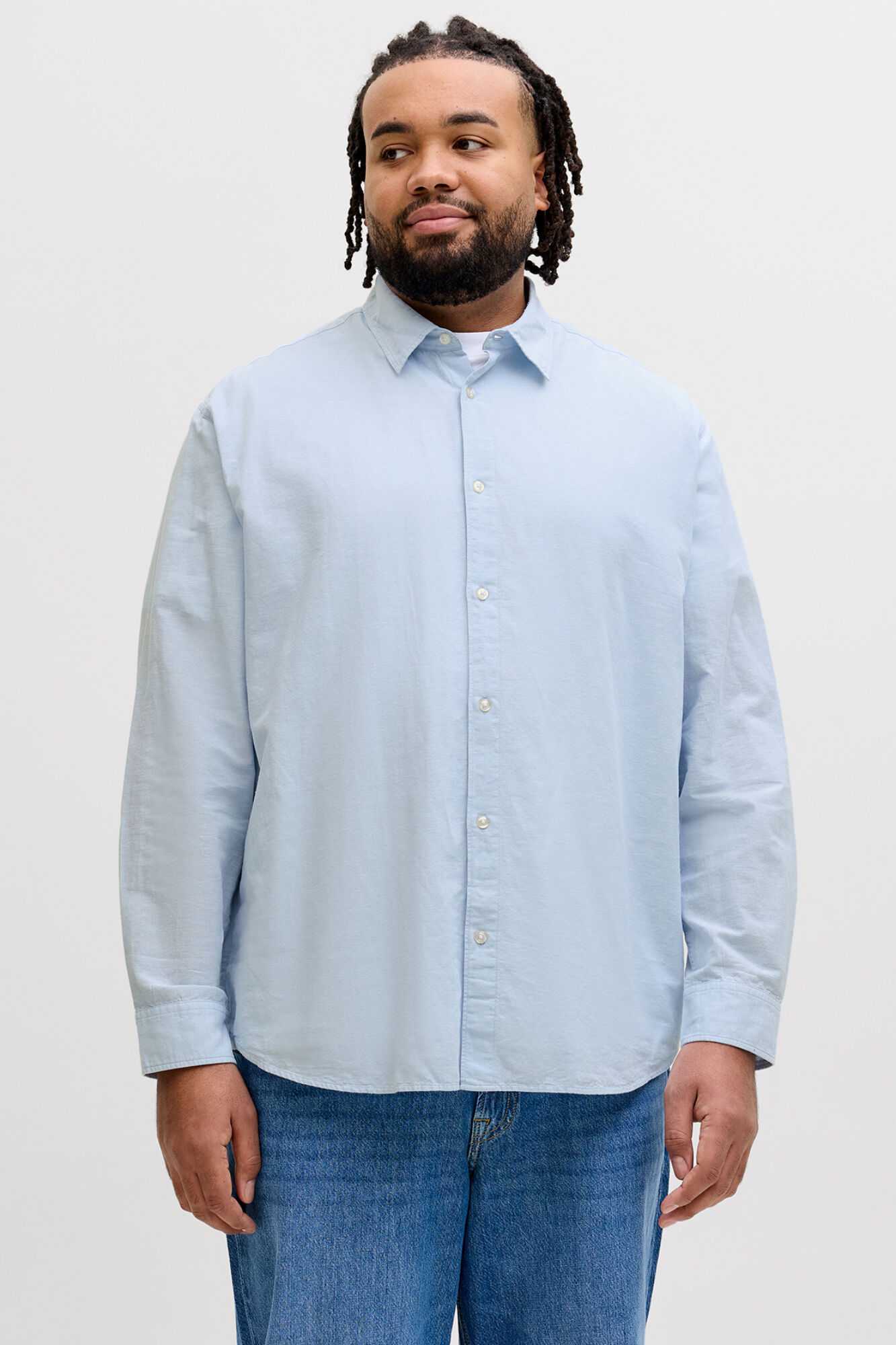 Jack & Jones PLUS Camisa de linho de manga comprida