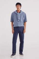 Springfield Slim fit lightweight chinos pants blue