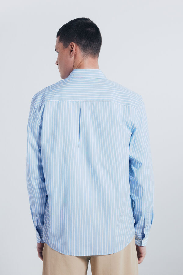 Springfield Camisa popelín rayas azul