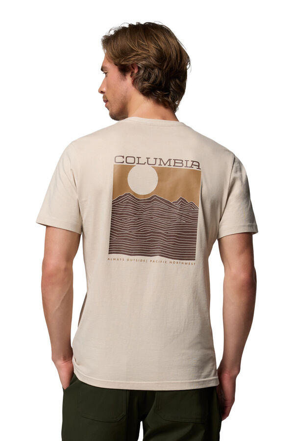 Columbia T-shirt de algodão orgânico bege