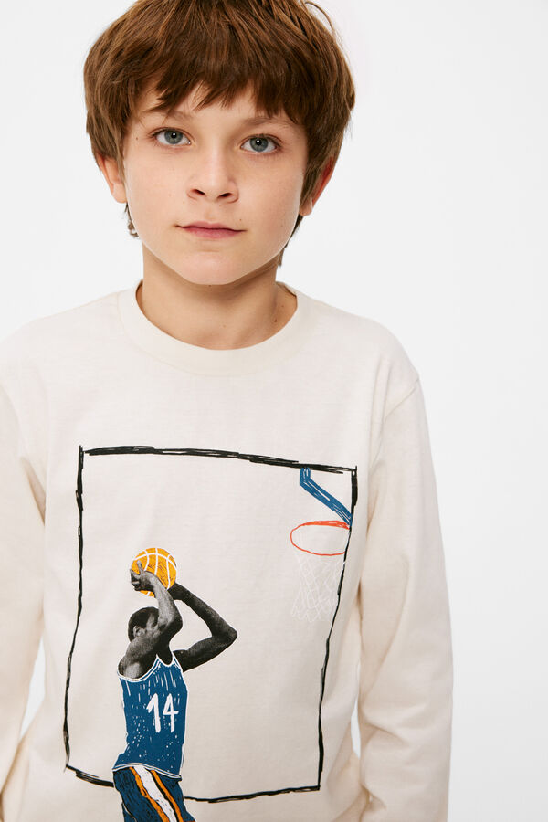Springfield T-shirt print balão menino natural