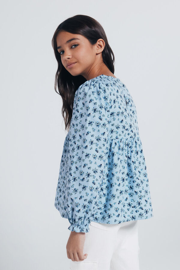 Springfield Kids Blusa de manga comprida para menina azul