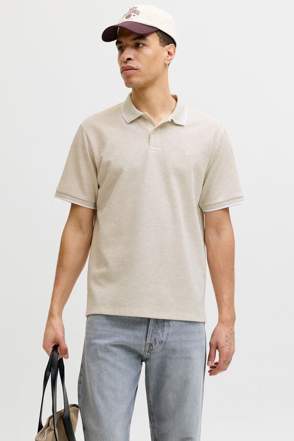 Jack & Jones Polo regular fit em malha branco