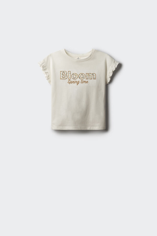 Springfield Kids Camiseta florida de menina branco