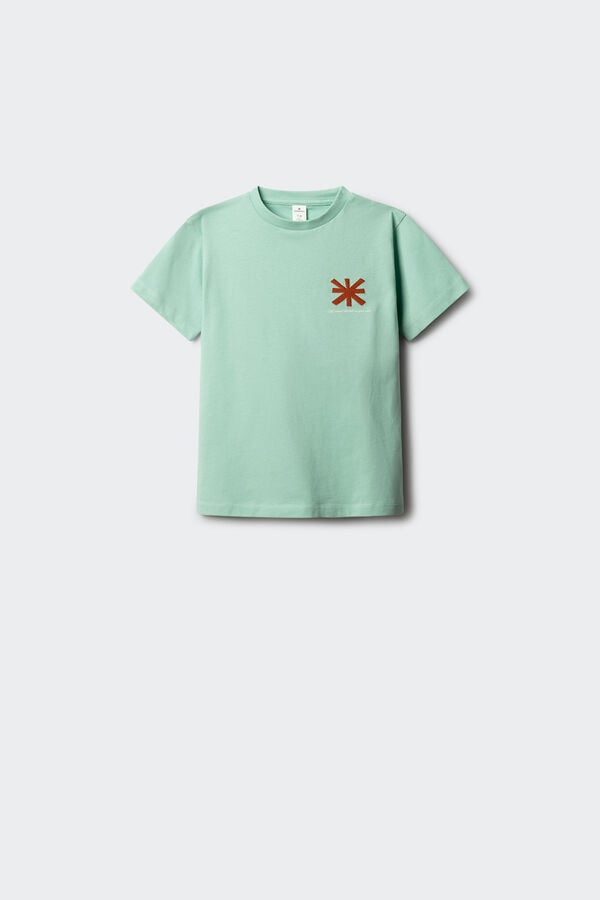 Springfield Kids T-shirt manga curta &eacute;tnica para menino verde