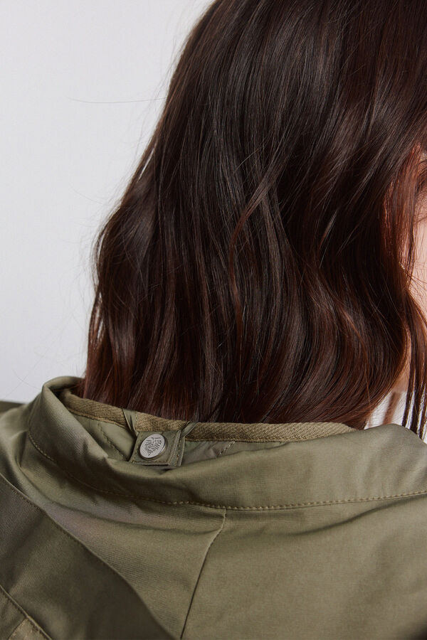 Springfield Parka com capuz repelente &agrave; &aacute;gua Caqui escuro